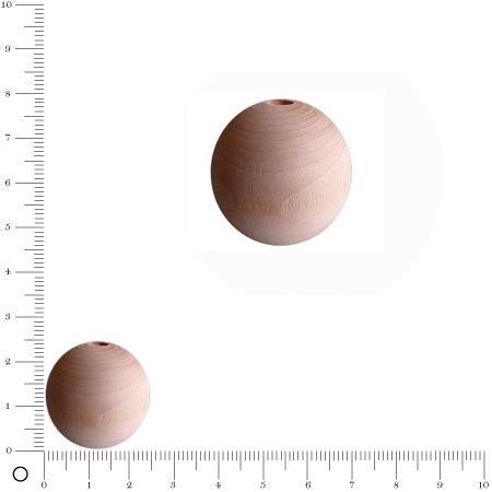 Perles en bois Ø 25 mm - 25 pces