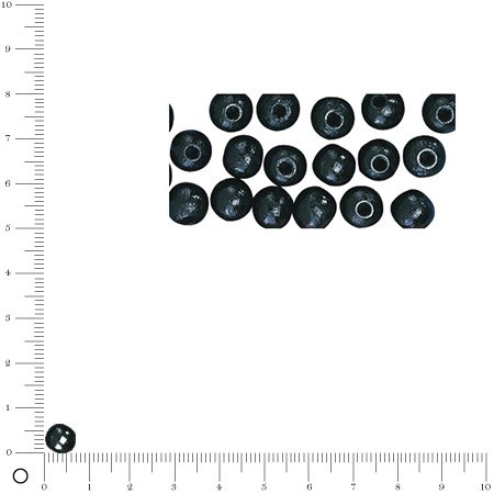 Perles en bois - Polies - Noir - 6 mm - 115 pcs