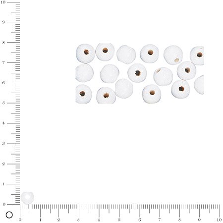Perles en bois - Polies - Blanc - 6 mm - 115 pcs