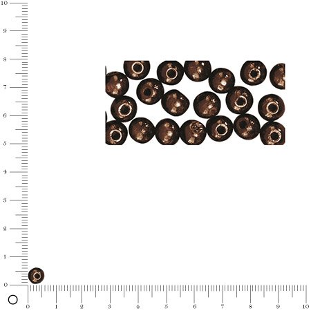 Perles en bois - Polies - Brun foncé - 6 mm - 115 pcs