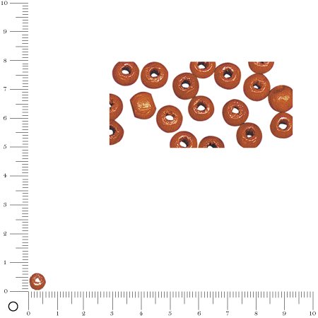 Perles en bois - Polies - Orange - 6 mm - 115 pcs