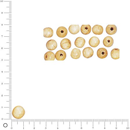 Perles en bois - Polies - Nature - 12 mm - 32 pcs