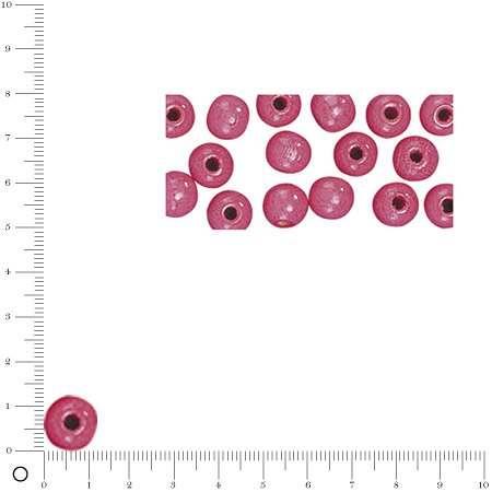 Perles en bois - Polies - Rose foncé - 12 mm - 32 pcs