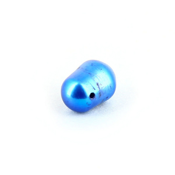 Perle d'eau douce olive irrégulière nacrée - Bleu - 5,8 x 5,8 mm