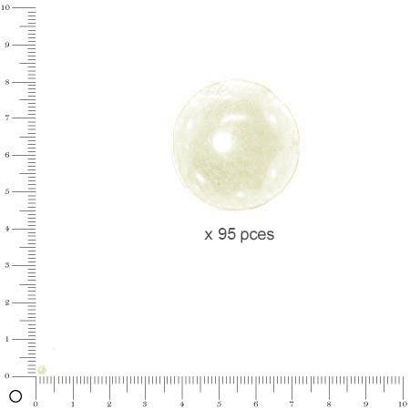Perles Renaissance - Blanc neige - Ø 3 mm x 95 pces