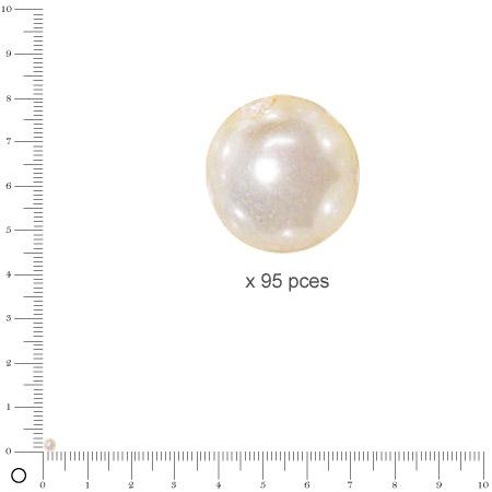 Perles Renaissance - Blanc - Ø 3 mm x 95 pces