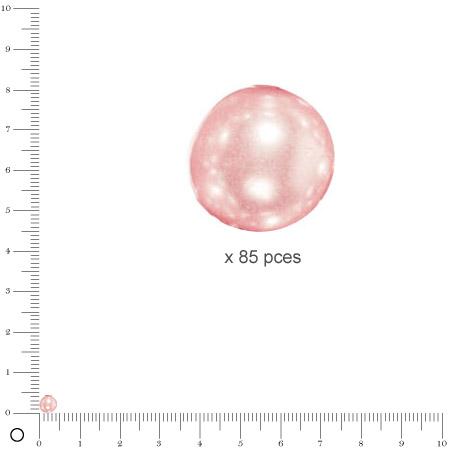 Perles Renaissance - Rosé - Ø 4 mm  x 85 pces