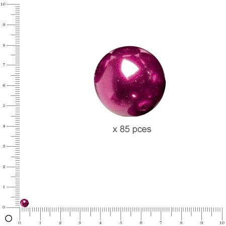 Perles Renaissance - Bordeaux - Ø 4 mm  x 85 pces