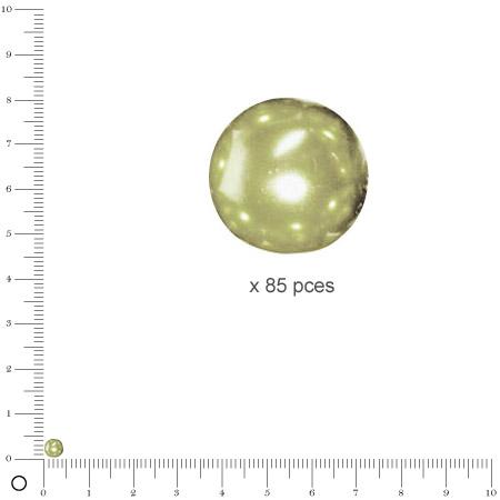 Perles Renaissance - Vert tilleul - Ø 4 mm  x 85 pces