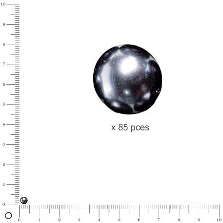Perles Renaissance - Anthracite - Ø 4 mm  x 85 pces