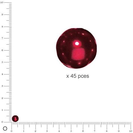 Perles Renaissance - Rouge classique - Ø 6 mm  x 45 pces