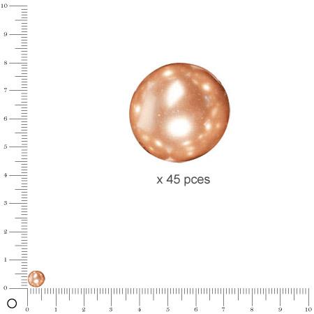 Perles Renaissance - Cachemire - Ø 6 mm  x 45 pces