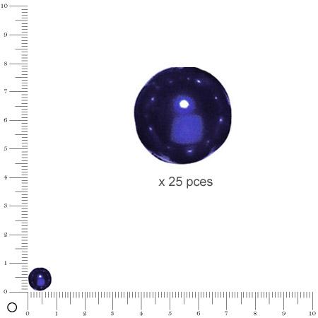 Perles Renaissance - Prune - Ø 8 mm  x 25 pces