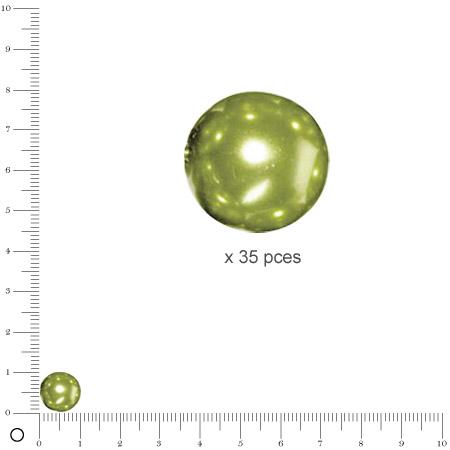 Perles Renaissance - Jade - Ø 10 mm  x 35 pces