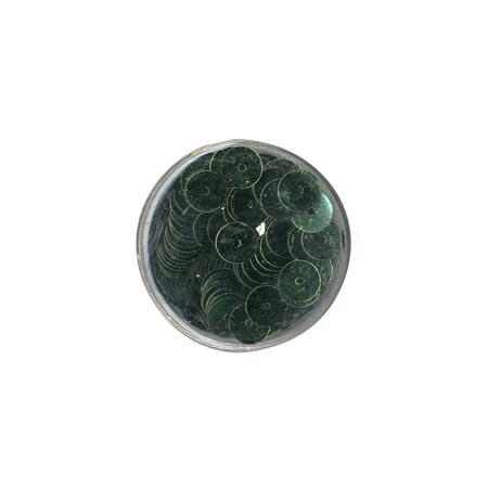 Disque sequins - Vert mousse - 7 mm