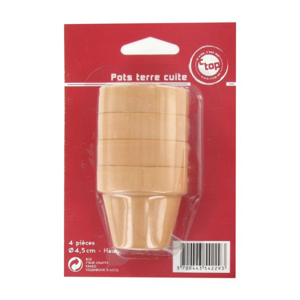 Pot en terre cuite - Ø 3,5 cm - 6 pcs