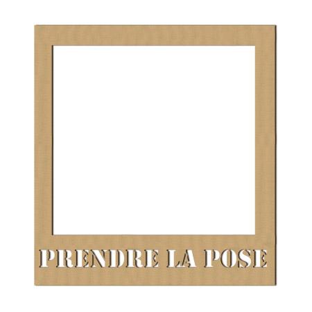 Support à décorer en bois médium - Photobooth cadre polaroid prendre la pose - 59*54,5 cm