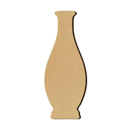 Support à décorer en bois médium - Vase long GM - 16,3 x 6,2 cm