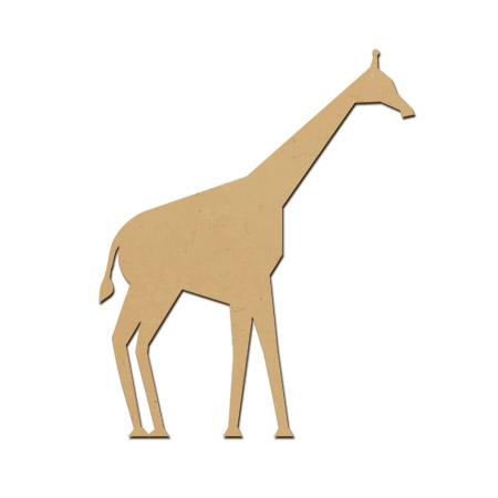 Support à décorer en bois médium - Girafe GM - 22 x 18 cm