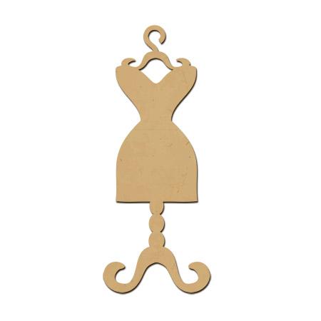Support à décorer en bois médium - Buste - 18 x 7,2 cm