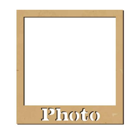 Sujet en bois médium - Photobooth Cadre polaroid Photo - 55 x 51 cm