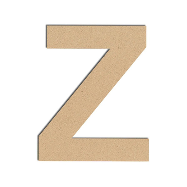 Lettre en bois médium - Z majuscule - 10 cm