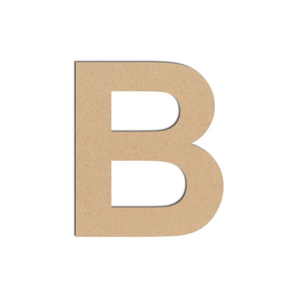 Lettre en bois médium - B majuscule - 8 cm
