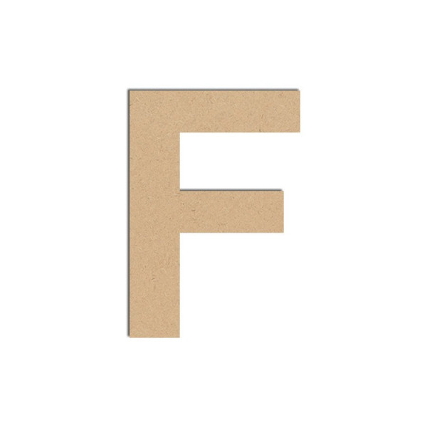 Lettre en bois médium - F majuscule - 8 cm