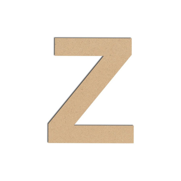 Lettre en bois médium - Z majuscule - 8 cm