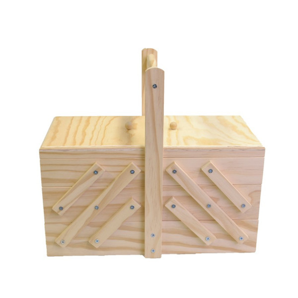 Boîte à couture en bois - 32 x 16 x 29 cm