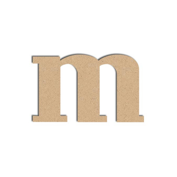 Lettre en bois médium - M minuscule - 9 cm