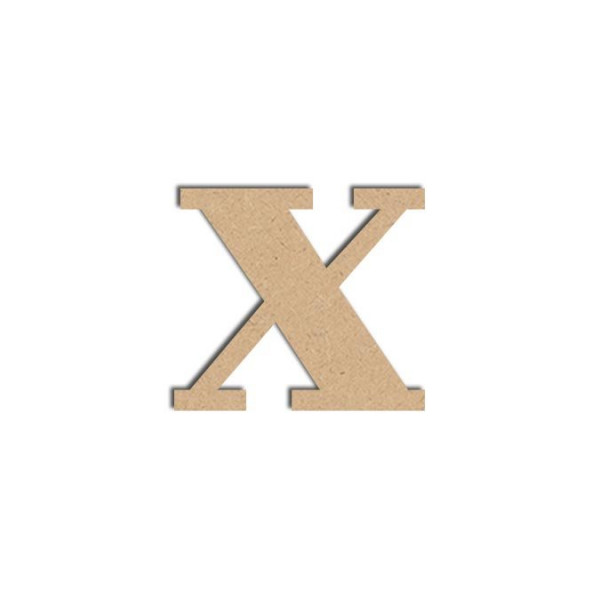 Lettre en bois médium - X minuscule - 9 cm