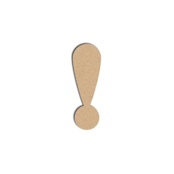 Lettre en bois médium - ! - 9 cm