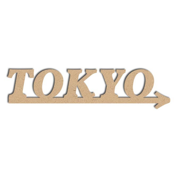 Mot en bois médium - Tokyo - 40 x 14 cm