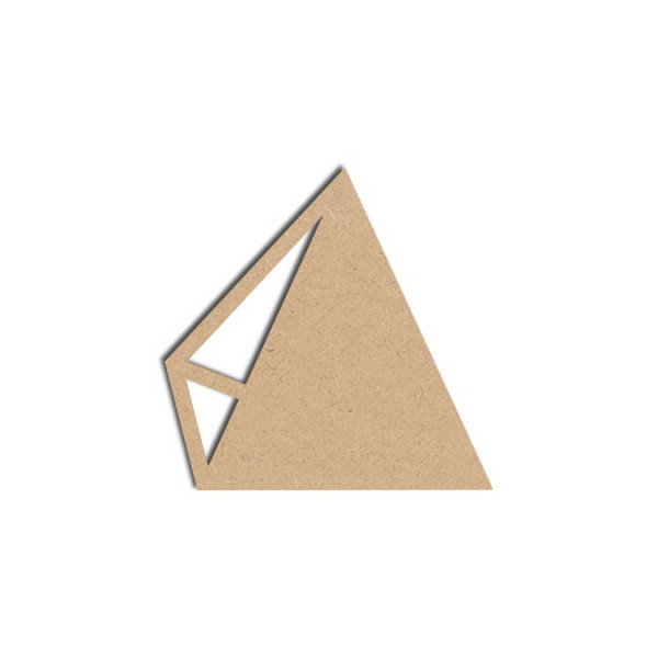 Support à décorer en bois médium - Cadre Triangle - 12 x 12 cm