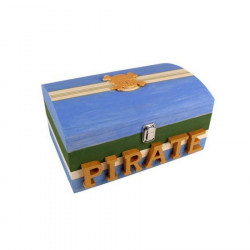 Coffre avec couvercle bombé en bois - 30 x 20 x 15 cm