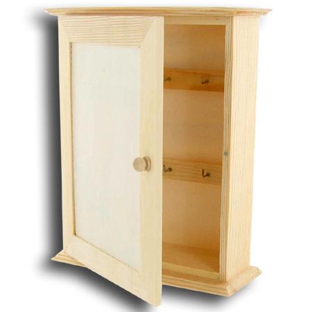 Support à décorer en bois - Armoire pour clés - 25 cm
