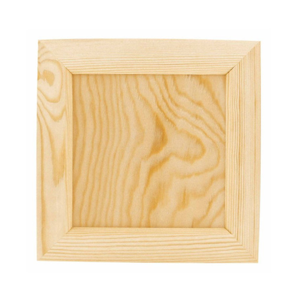 Cadre photo / Porte-serviette en bois - 21,5 x 21,5 x 2 cm