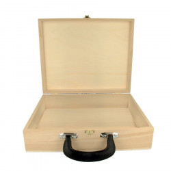 Valise en bois - 33 x 27 x 5,5 cm