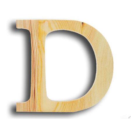Support à décorer en bois - Lettre petit modèle - D - 11,5 x 11,5 cm