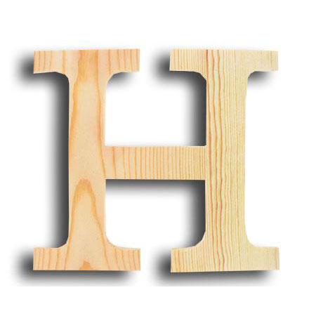 Support à décorer en bois - Lettre petit modèle - H - 12,5 x 11,5 cm