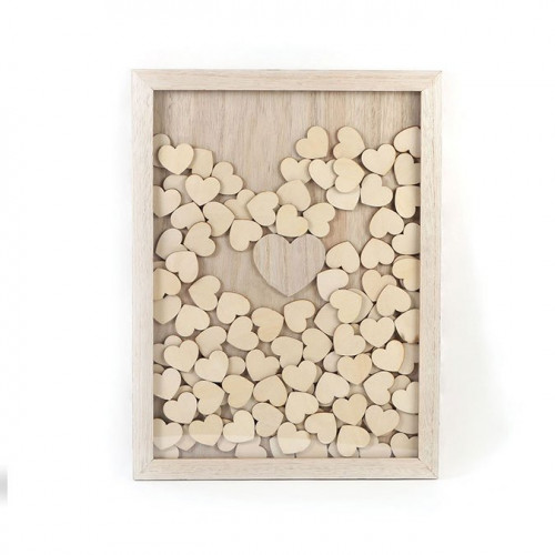 Cadre en bois 100 messages à partager - 30 x 42 cm