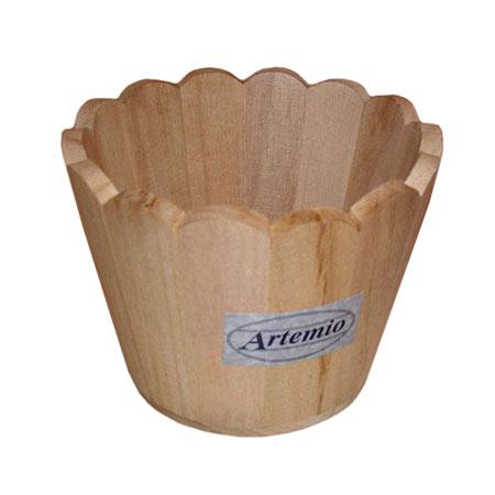 Support à décorer en bois - Vase rond - 11 cm