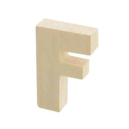 Support à décorer en bois - Lettre F - 5.1 x 3.3 cm