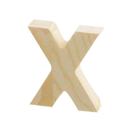 Support à décorer en bois - Lettre X - 5.1 x 4.3 cm