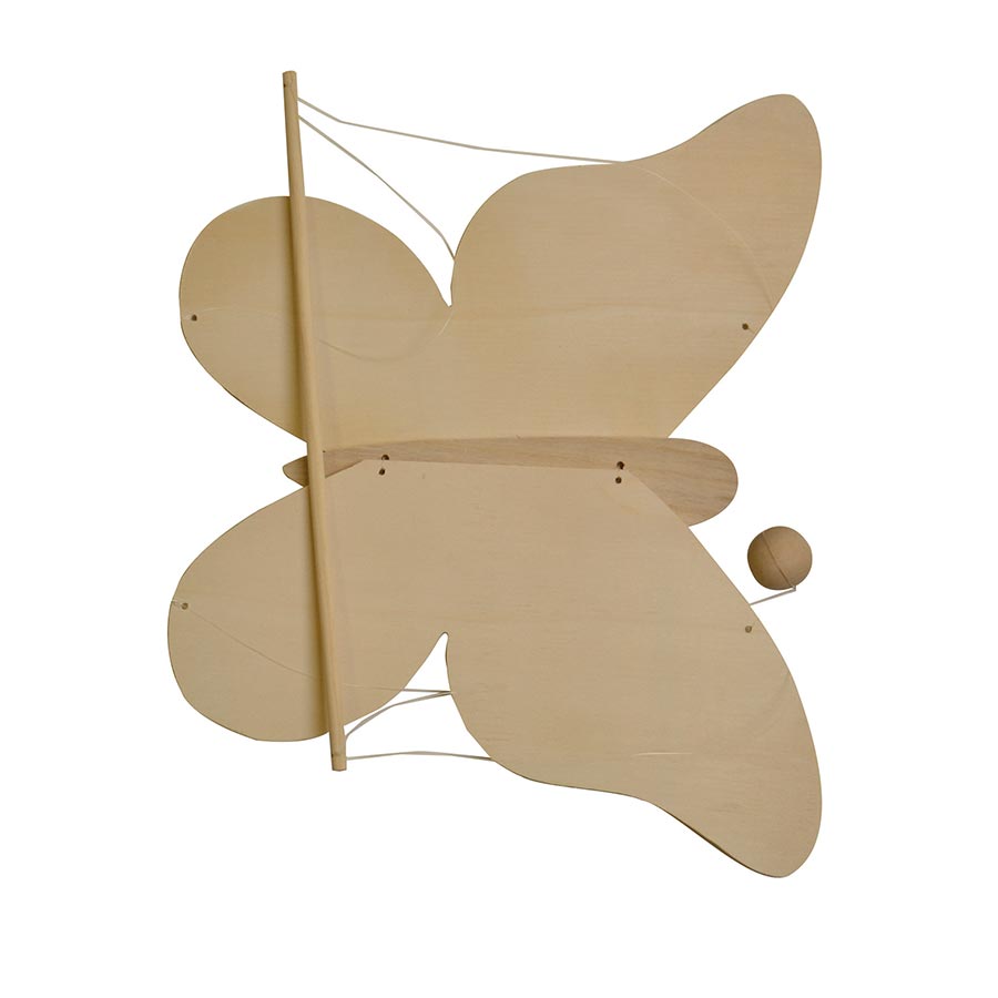 Mobile en bois à monter - Papillon - 37,5 x 43 cm