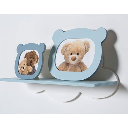Cadres plats en bois - Adorable - Tête d'ours x 2 pcs