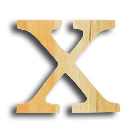 Support à décorer en bois - Lettre petit modèle - X - 12,3 x 11,6 cm