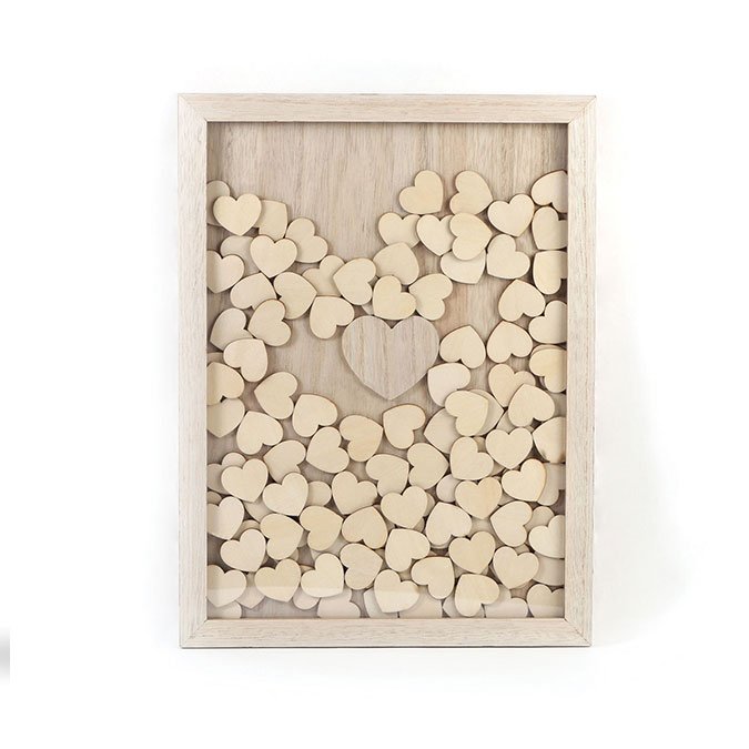 Cadre en bois 100 messages à partager - 30 x 42 cm