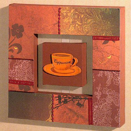 Support à décorer en bois medium - Nature morte - Ail - 29.5 x 21 cm